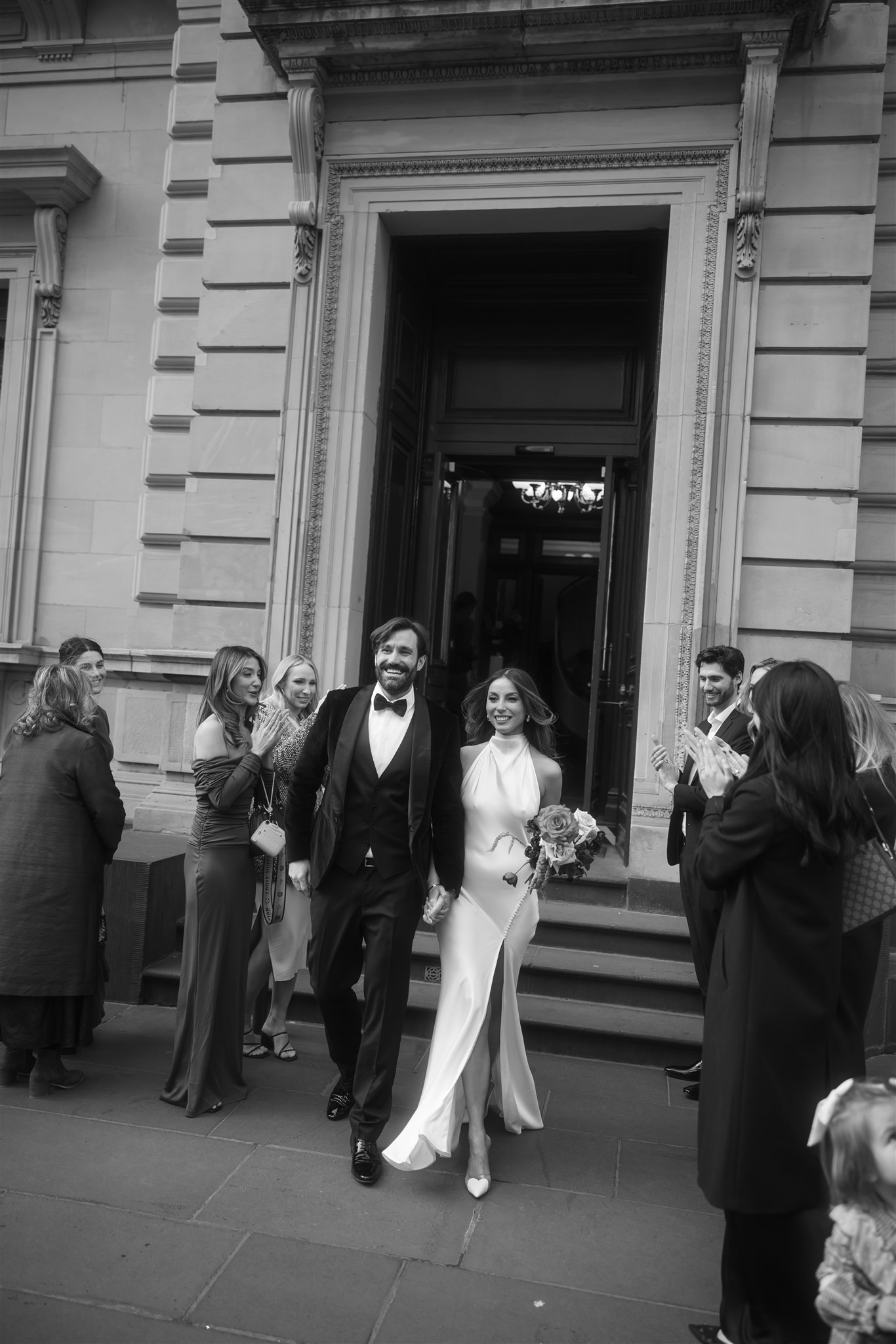 Congratulations after intimate wedding ceremony at Melbourne Registry office