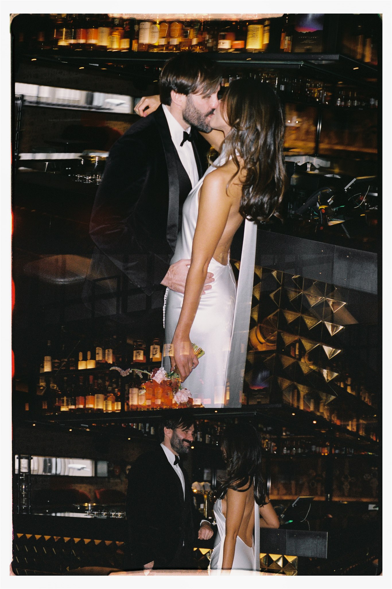 Bridal portraits at a bar in Melbourne for this intimate Melbourne wedding