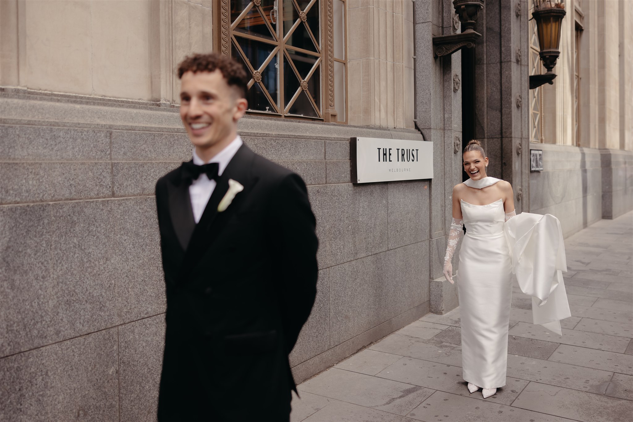 First look for this Luxury City Wedding at The Trust Wedding Venue, Melbourne