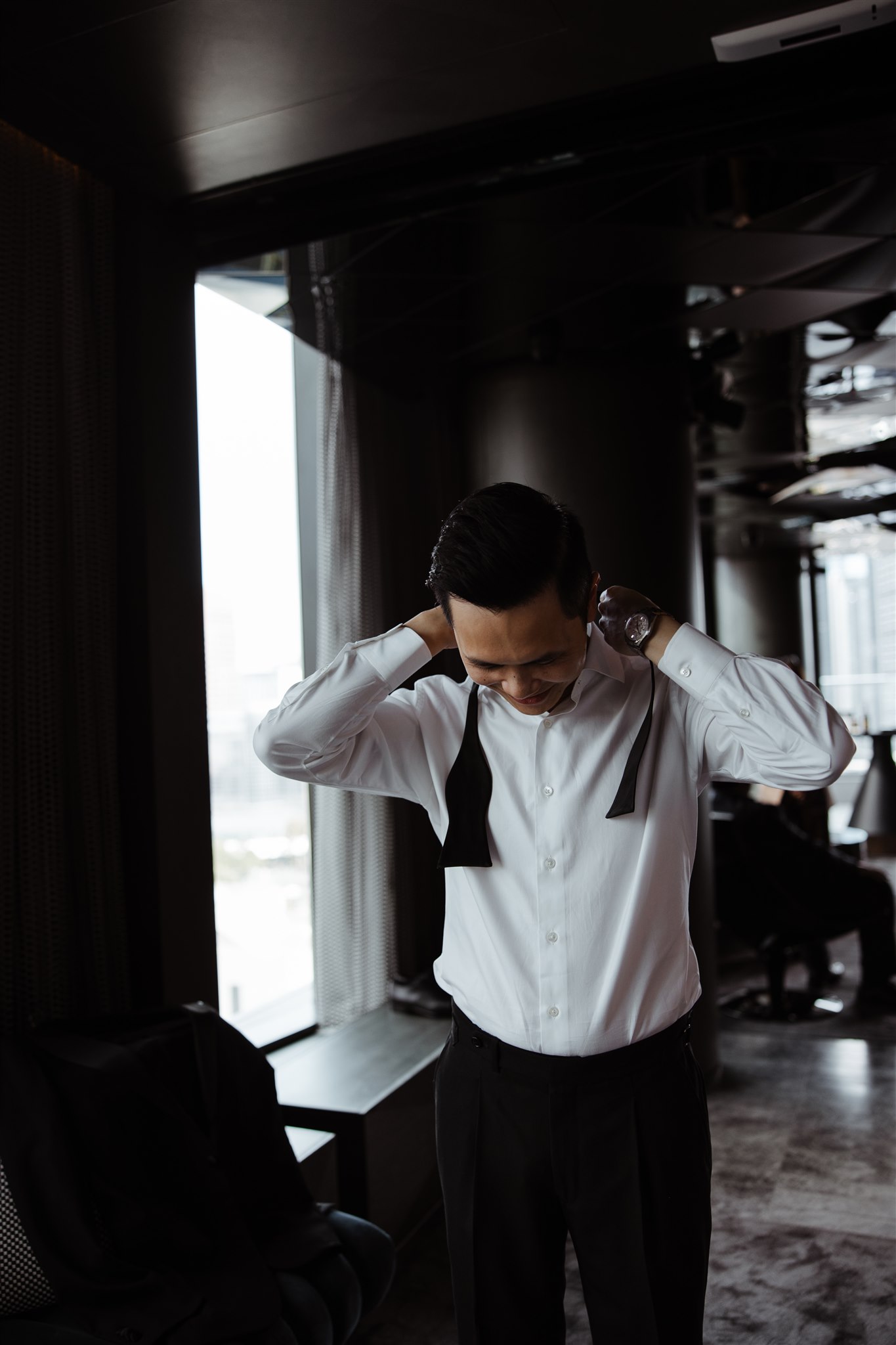 Pre-wedding portraits at W Hotel Melbourne Penthouse Suite