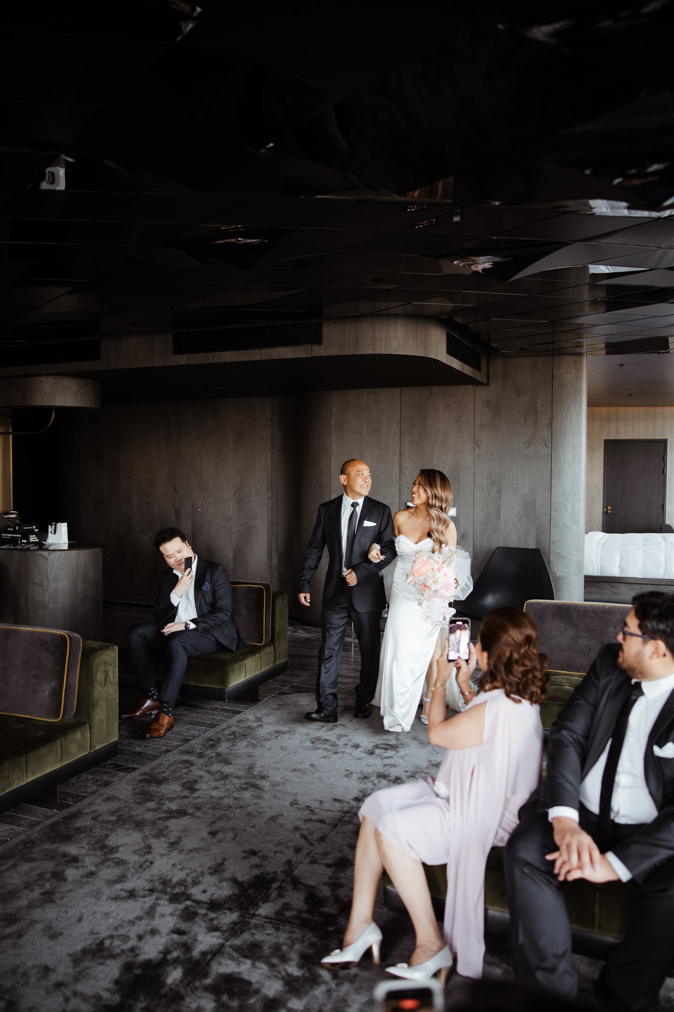 Intimate wedding ceremony at W Hotel Melbourne Penthouse Suite