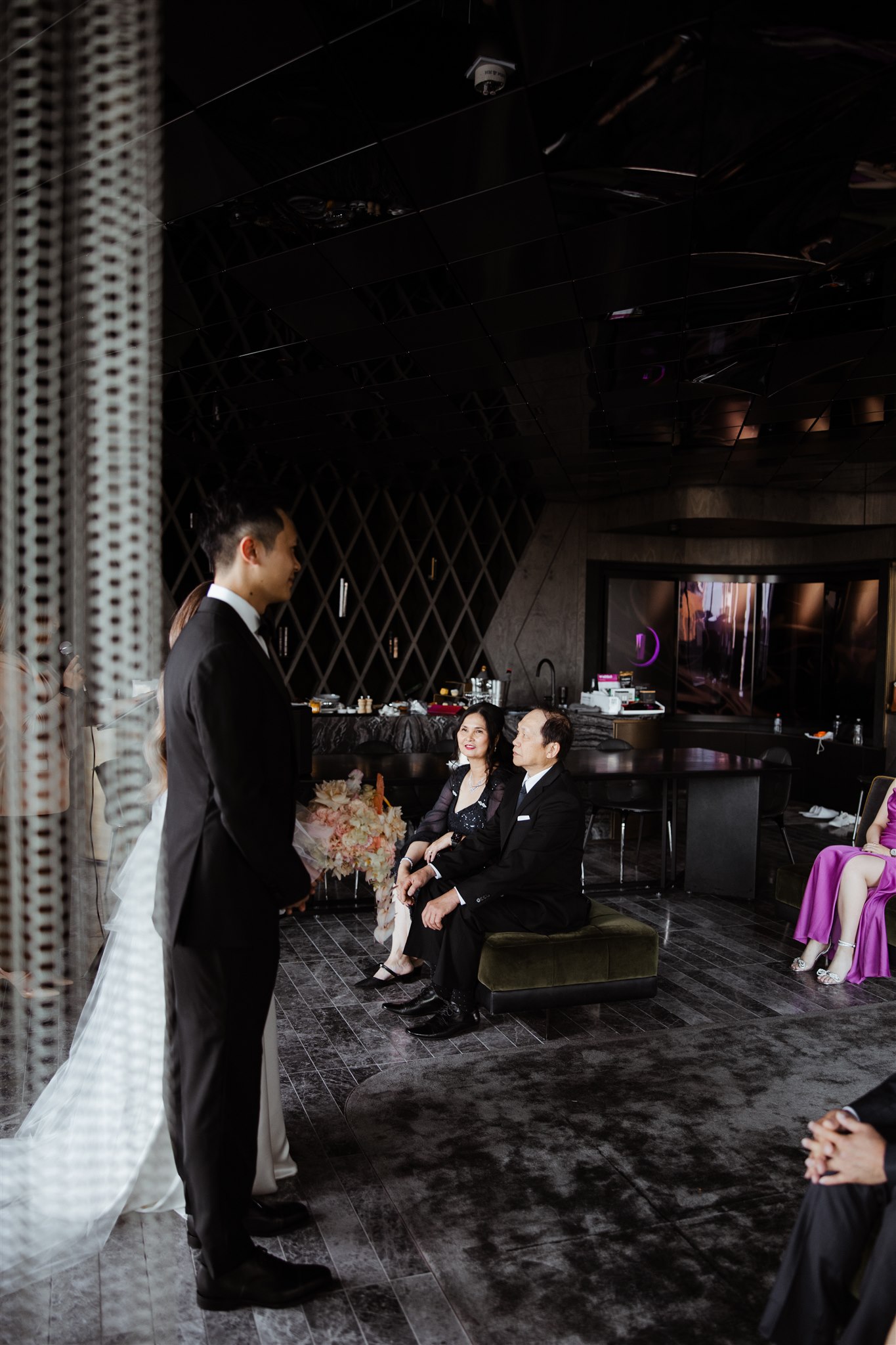 Intimate wedding ceremony at W Hotel Melbourne Penthouse Suite