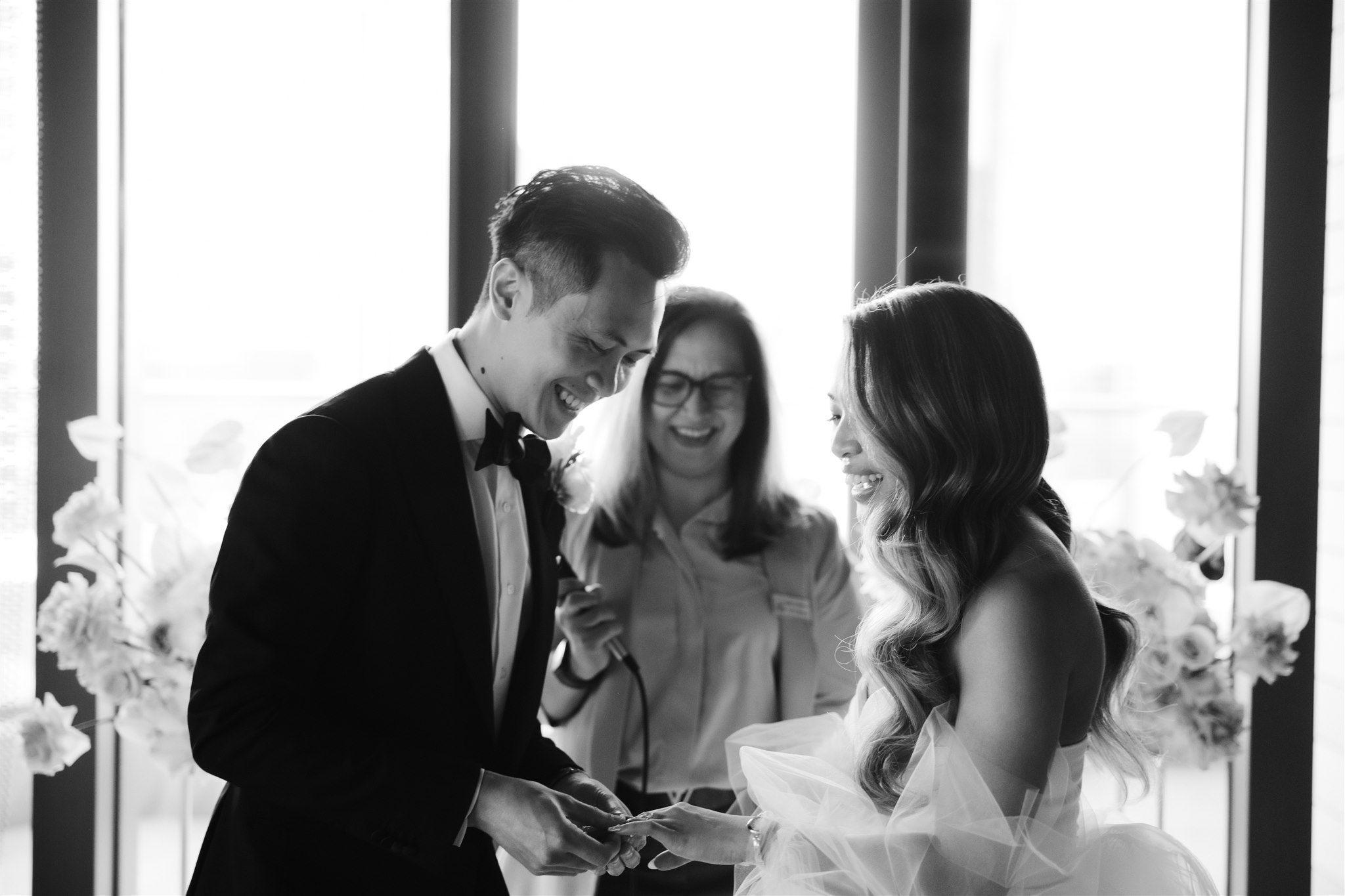 Intimate wedding ceremony at W Hotel Melbourne Penthouse Suite