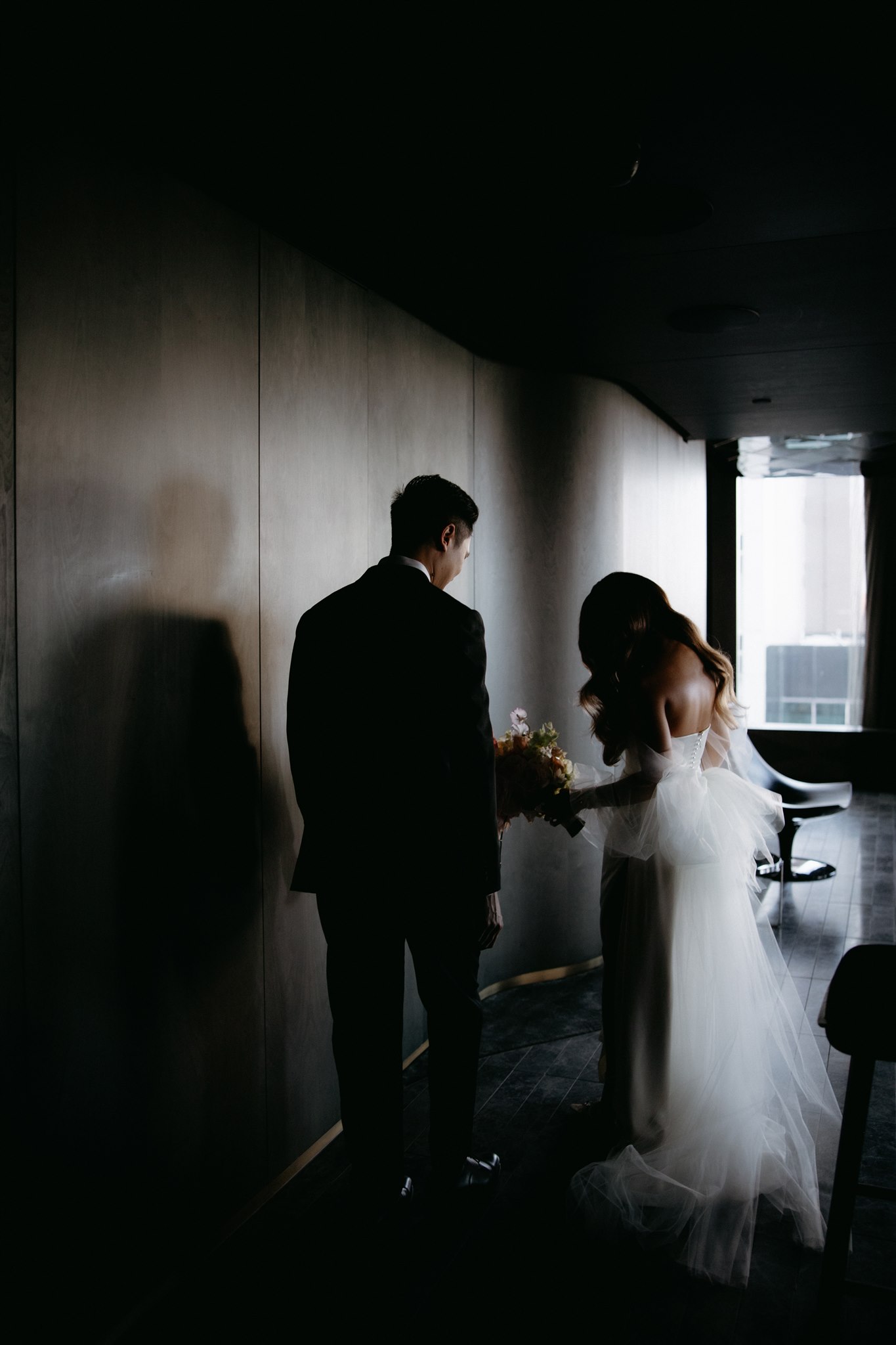 Wedding portraits at W Hotel Melbourne Penthouse Suite