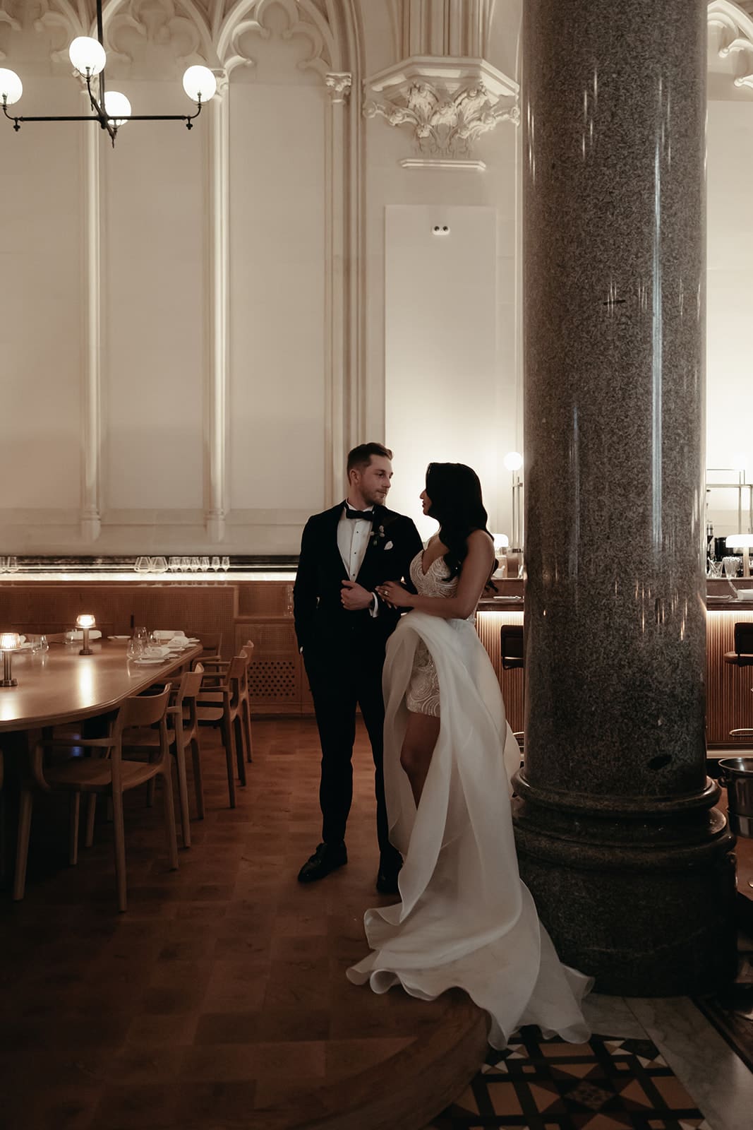 Editorial wedding portrait at Reine and La Rue Melbourne