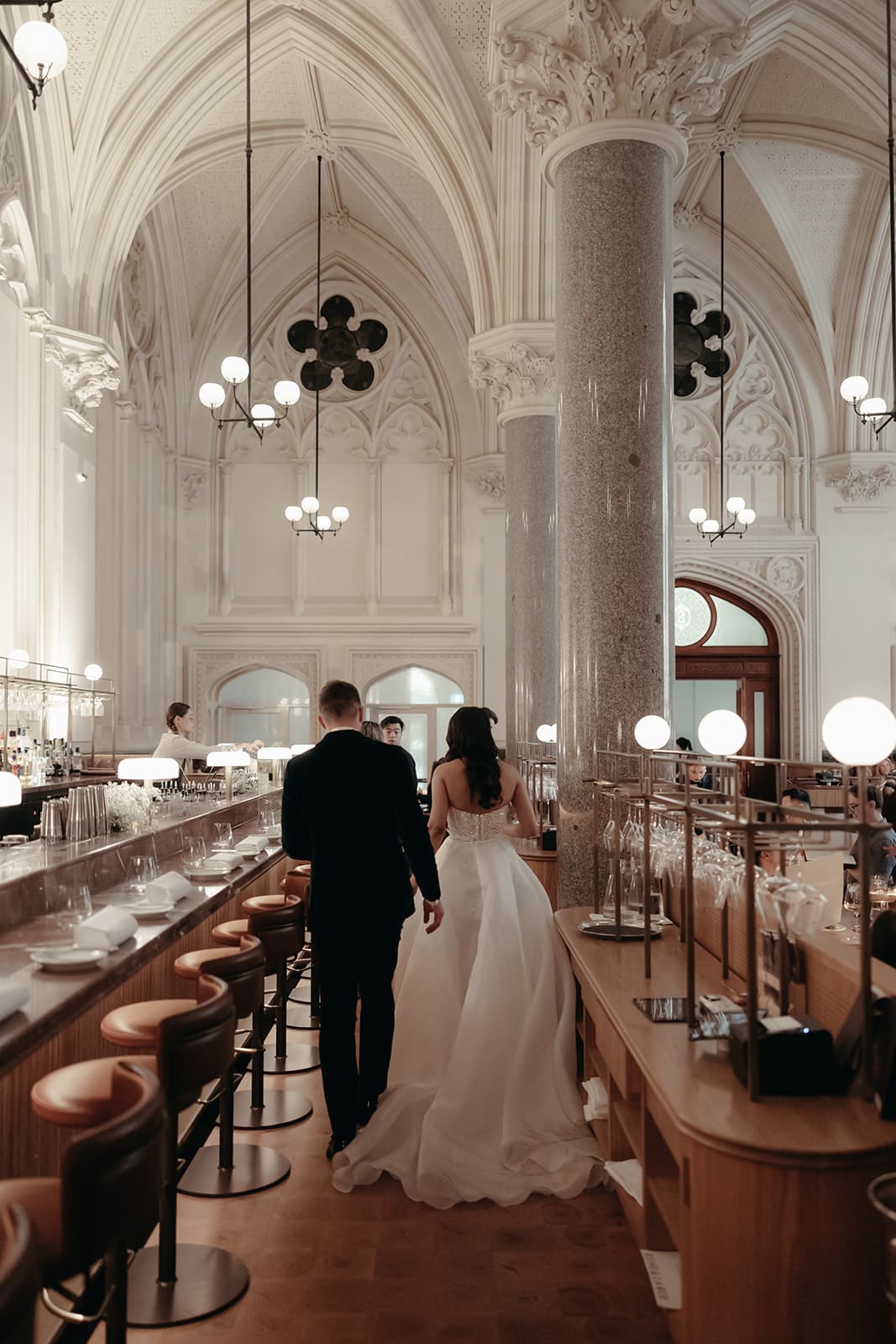 Editorial wedding portrait at Reine and La Rue Melbourne