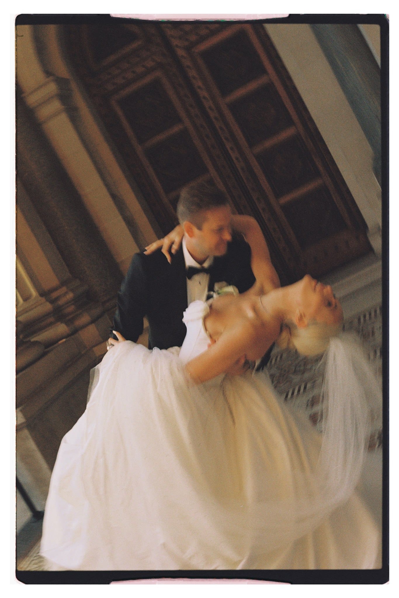 Bianca and Tyson on Film Bridal Portraits in Melbourne captured in 35mm film