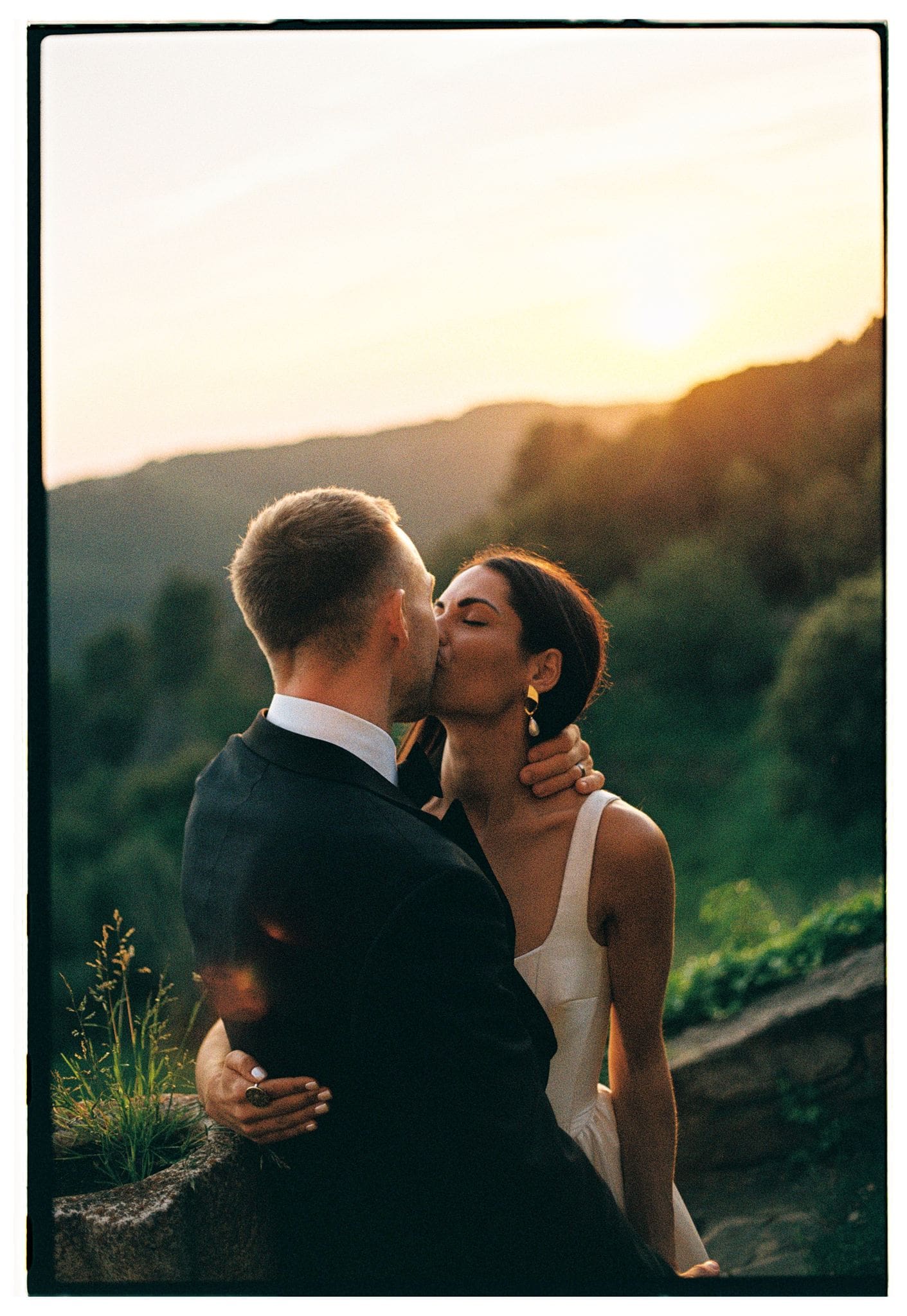Spain destination wedding sunset portraits